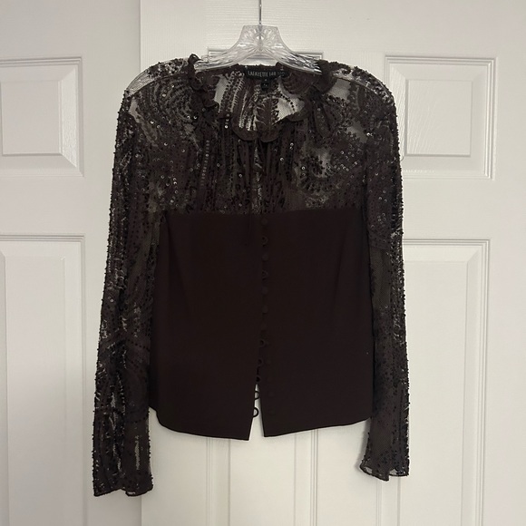 Lafayette 148 Blouse with Sequins - Picture 1 of 3
